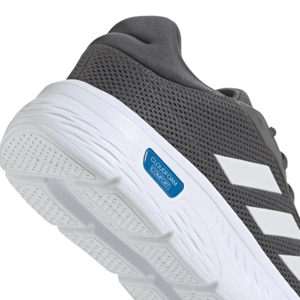 New Adidas Men's Cloudfoam Comfort Dark Gray Athletic Shoes - Picture 3 of 11